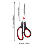 Gray multi-purpose scissors with an 8-inch ergonomic and comfortable grip, ultra-sharp stainless steel blades, heavy-duty sewing scissors suitable for crafts, office sewing, home and school use. In Australia - Darrahopens