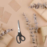 Gray multi-purpose scissors with an 8-inch ergonomic and comfortable grip, ultra-sharp stainless steel blades, heavy-duty sewing scissors suitable for crafts, office sewing, home and school use. In Australia - Darrahopens