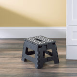 Black small thick anti slip folding stool for outdoor camping, portable folding stool for home use, multifunctional home leisure, Gaomaza