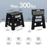 Black large thick anti slip folding stool for outdoor camping, portable folding stool for home use, multifunctional home leisure, and more In Australia - Darrahopens