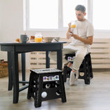 Black large thick anti slip folding stool for outdoor camping, portable folding stool for home use, multifunctional home leisure, and more In Australia - Darrahopens