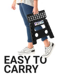 Black large thick anti slip folding stool for outdoor camping, portable folding stool for home use, multifunctional home leisure, and more In Australia - Darrahopens