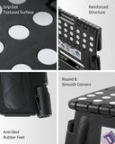 Black large thick anti slip folding stool for outdoor camping, portable folding stool for home use, multifunctional home leisure, and more In Australia - Darrahopens
