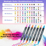 24 color acrylic paint markings, double pointed, with 1mm ultra-fine and 1-5mm point tips, waterproof, non-toxic, suitable for rocks, glass, ceramics In Australia - Darrahopens