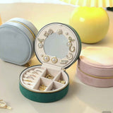 Starlight Gray Small Portable Jewelry Box with Mirror for Travel, Luxury 3 Layers Jewelry Organizer Compact Case for Necklace Earring In Australia - Darrahopens