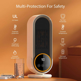 Space Heaters for Indoor Use with Remote, 2s Efficient Heating, Overheat & Tilt Protection, 1200W PTC Ceramic Portable Heater with Display, Timer, Two-Speed, Electric Heater for Bedroom Office,Basic Version