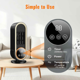 Space Heaters for Indoor Use with Remote, 2s Efficient Heating, Overheat & Tilt Protection, 1200W PTC Ceramic Portable Heater with Display, Timer, Two-Speed, Electric Heater for Bedroom Office,Basic Version