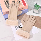 Gloves for Women Girl, Winter Touch Screen, Comfortable and Warm Double-Sided Velvet Lining Thickened Warm Glove,Khaki