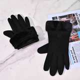 Gloves for Women Girl, Winter Touch Screen, Comfortable and Warm Double-Sided Velvet Lining Thickened Warm Glove,Black