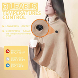 USB Power Supply Electric Heated Blanket Shawl Portable Wearable Heated Throw 3 Heat Levels Machine Washable Cozy 62x32 Inches,Green