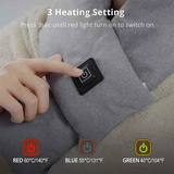Heated Scarf for Women & Men, Rechargeable Neck Heating Wrap with 3 Heat Settings, Portable Electric Neck Warmer, Fast Heating for Office, Outdoor Winter Warm Gift,Black