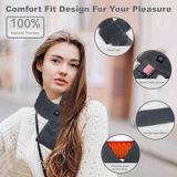Heated Scarf for Women & Men, Rechargeable Neck Heating Wrap with 3 Heat Settings, Portable Electric Neck Warmer, Fast Heating for Office, Outdoor Winter Warm Gift,Black