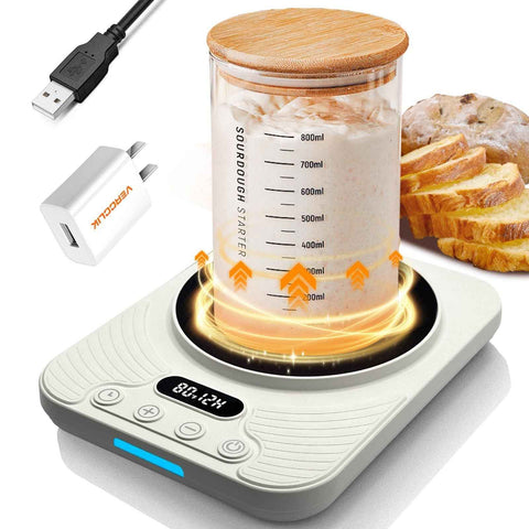 Constant Temperature Heating Coaster with Timer, Electric Mug Warmer for Milk Coffee, Auto Off Heating Pad Base, Portable Office Dorm Home Cup Warmer In Australia - Darrahopens