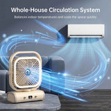 White USB Desk Fan, 5 Speeds Quiet Table Fan with 90° Oscillation, Plug-in Small Desktop Fan with Night Light for Bedroom, Home Office In Australia - Darrahopens