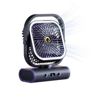 Grey USB Desk Fan, 5 Speeds Quiet Table Fan with 90° Oscillation, Plug-in Small Desktop Fan with Night Light for Bedroom, Home Office In Australia - Darrahopens