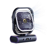 Grey USB Desk Fan, 5 Speeds Quiet Table Fan with 90° Oscillation, Plug-in Small Desktop Fan with Night Light for Bedroom, Home Office In Australia - Darrahopens