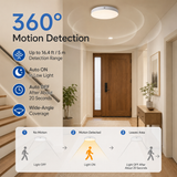 Rechargeable Motion Sensor Ceiling Light, 10000mAh Battery Operated LED Ceiling Light with Remote, Wireless Stick On Closet Light, 3 Color Dimmable Flush Mount Light, USB-C, for Hallway Stairway In Australia - Darrahopens