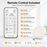 Rechargeable Motion Sensor Ceiling Light, 10000mAh Battery Operated LED Ceiling Light with Remote, Wireless Stick On Closet Light, 3 Color Dimmable Flush Mount Light, USB-C, for Hallway Stairway