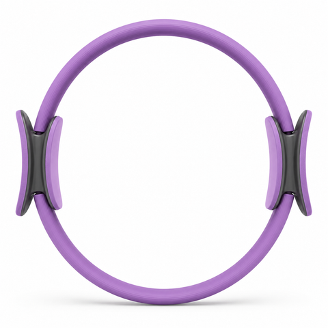 Pilates Ring Fitness Circle 14.96", Yoga Magic Circle with Dual Padded Handles for Mat & Reformer Workouts, Resistance Exercise Ring for Arms, Legs & Core Toning, Purple