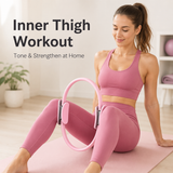 Pilates Ring Fitness Circle 14.96", Yoga Magic Circle with Dual Padded Handles for Mat & Reformer Workouts, Resistance Exercise Ring for Arms, Legs & Core Toning, Purple