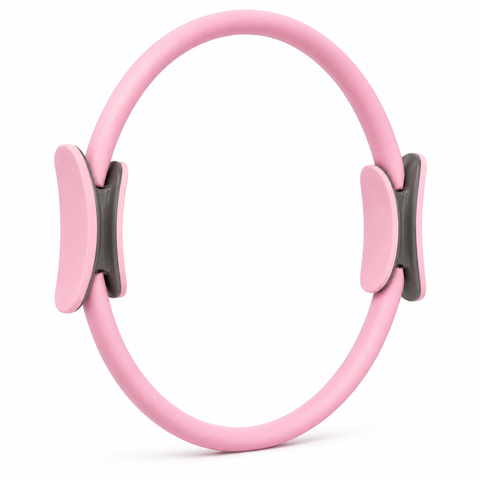 Pilates Ring Fitness Circle 14.96", Yoga Magic Circle with Dual Padded Handles for Mat & Reformer Workouts, Resistance Exercise Ring for Arms, Legs & Core Toning, Pink