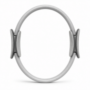Pilates Ring Fitness Circle 14.96", Yoga Magic Circle with Dual Padded Handles for Mat & Reformer Workouts, Resistance Exercise Ring for Arms, Legs & Core Toning, Gray