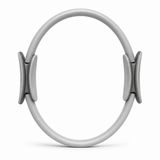 Pilates Ring Fitness Circle 14.96", Yoga Magic Circle with Dual Padded Handles for Mat & Reformer Workouts, Resistance Exercise Ring for Arms, Legs & Core Toning, Gray
