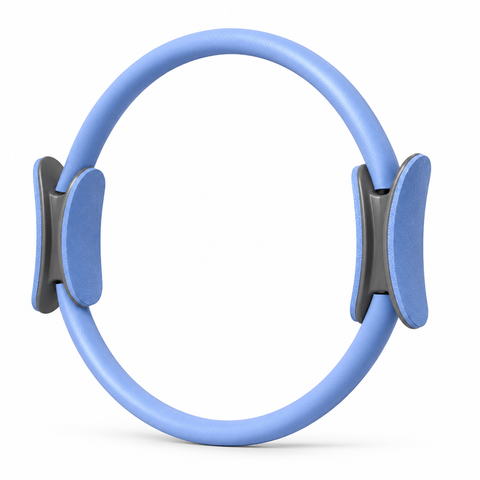 Pilates Ring Fitness Circle 14.96", Yoga Magic Circle with Dual Padded Handles for Mat & Reformer Workouts, Resistance Exercise Ring for Arms, Legs & Core Toning, Blue
