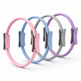 Pilates Ring Fitness Circle 14.96", Yoga Magic Circle with Dual Padded Handles for Mat & Reformer Workouts, Resistance Exercise Ring for Arms, Legs & Core Toning, Blue