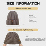 Unisex brown warm knitted winter hat, fleece lining, soft and warm, ski hat, narrow brim, suitable for cold weather. In Australia - Darrahopens