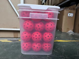 40-Hole Pickleball Ball Buckets - Red 40-Hole Bucket 36-Pack