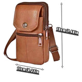Brown genuine Leather Men’s Crossbody Waist Bag, Multifunctional Belt Pouch, Portable Outdoor Phone & ID Card Holder, Casual Fanny Pack for Daily‑use In Australia - Darrahopens