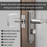 Door Stopper Wall Protector, 3 Pcs Transparent Door Knob Wall Protector Thicken Square Walls Shield Bumper Guard from Doors Knobs, Sturdy Self Adhesive, Reusable Washable for Office Home