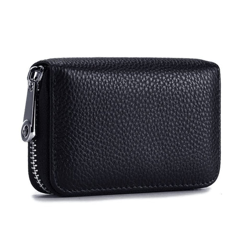 Men Women PU Leather RFID Blocking Card Wallet, Ultra Slim Portable Anti Demagnetisation Credit Card Holder, Mini Lightweight Card Case for Bank Cards ID Daily Carry In Australia - Darrahopens