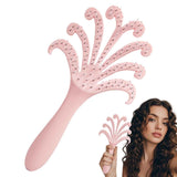 New light blue  Octopus Scalp Massage Comb, Gentle Fluffy Wide Tooth Hair Brush, Portable Wet Dry Use Detangling Hair Comb In Australia - Darrahopens