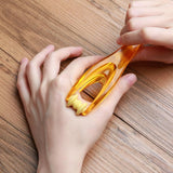 1Pcs Foot & Finger Roller Massager, Amber‑Colored Plastic Acupoint Massage Tool, Boost Blood Circulation, Relieve Finger Pain and Stress for Hands and Feet