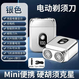 Silve portable Mini Electric Shaver, Double Sided Design, Washable, LED Battery Display In Australia - Darrahopens