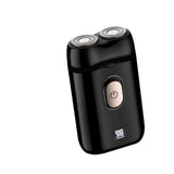 Black portable Mini Electric Shaver, Double Sided Design, Washable, LED Battery Display In Australia - Darrahopens