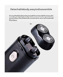 Black portable Mini Electric Shaver, Double Sided Design, Washable, LED Battery Display In Australia - Darrahopens