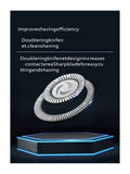 Black portable Mini Electric Shaver, Double Sided Design, Washable, LED Battery Display In Australia - Darrahopens