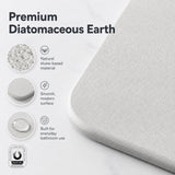 Light gray premium pure cotton bathroom mat, ultra-soft, absorbent, quick-drying bathroom rug, non-slip, washable bathroom mat(60cm*40cm)
