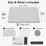 Dark gray premium pure cotton bathroom mat, ultra-soft, absorbent, quick-drying bathroom rug, non-slip, washable bathroom mat(60cm*40cm)