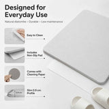 Grayish-white premium pure cotton bathroom mat, ultra-soft, absorbent, quick-drying bathroom rug, non-slip, washable bathroom mat(60cm*40cm) In Australia - Darrahopens