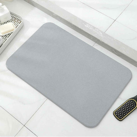 Light gray premium pure cotton bathroom mat, ultra-soft, absorbent, quick-drying bathroom rug, non-slip, washable bathroom mat(40cm*30cm) In Australia - Darrahopens