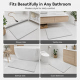 Dark gray premium pure cotton bathroom mat, ultra-soft, absorbent, quick-drying bathroom rug, non-slip, washable bathroom mat(40cm*30cm)