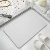 Grayish-white premium pure cotton bathroom mat, ultra-soft, absorbent, quick-drying bathroom rug, non-slip, washable bathroom mat(40cm*30cm) In Australia - Darrahopens