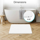 High-quality white pure cotton bathroom mat, ultra-soft, absorbent, quick-drying bathroom rug, non-slip, washable bathroom mat(40cm*30cm) In Australia - Darrahopens