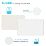 High-quality white pure cotton bathroom mat, ultra-soft, absorbent, quick-drying bathroom rug, non-slip, washable bathroom mat(40cm*30cm)