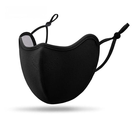 Black thick plush thermal mask with breathable holes, women's windproof and cold proof skiing mask, warm winter outdoor snow sports mask In Australia - Darrahopens