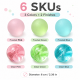 Clear Pink Coconut Oil Stress Ball, Slow Rising Non-Sticky Squishy Squeeze Ball, Soft Sensory Fidget Toy for Stress Relief, Relaxation and Focus